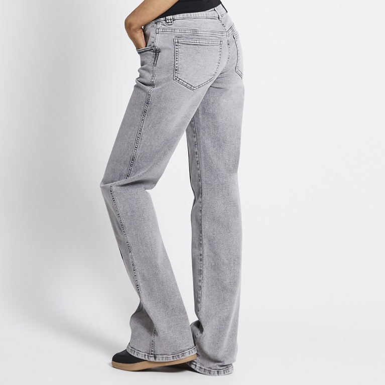 Low waist bootcut jeans "Paris Crease" Grey